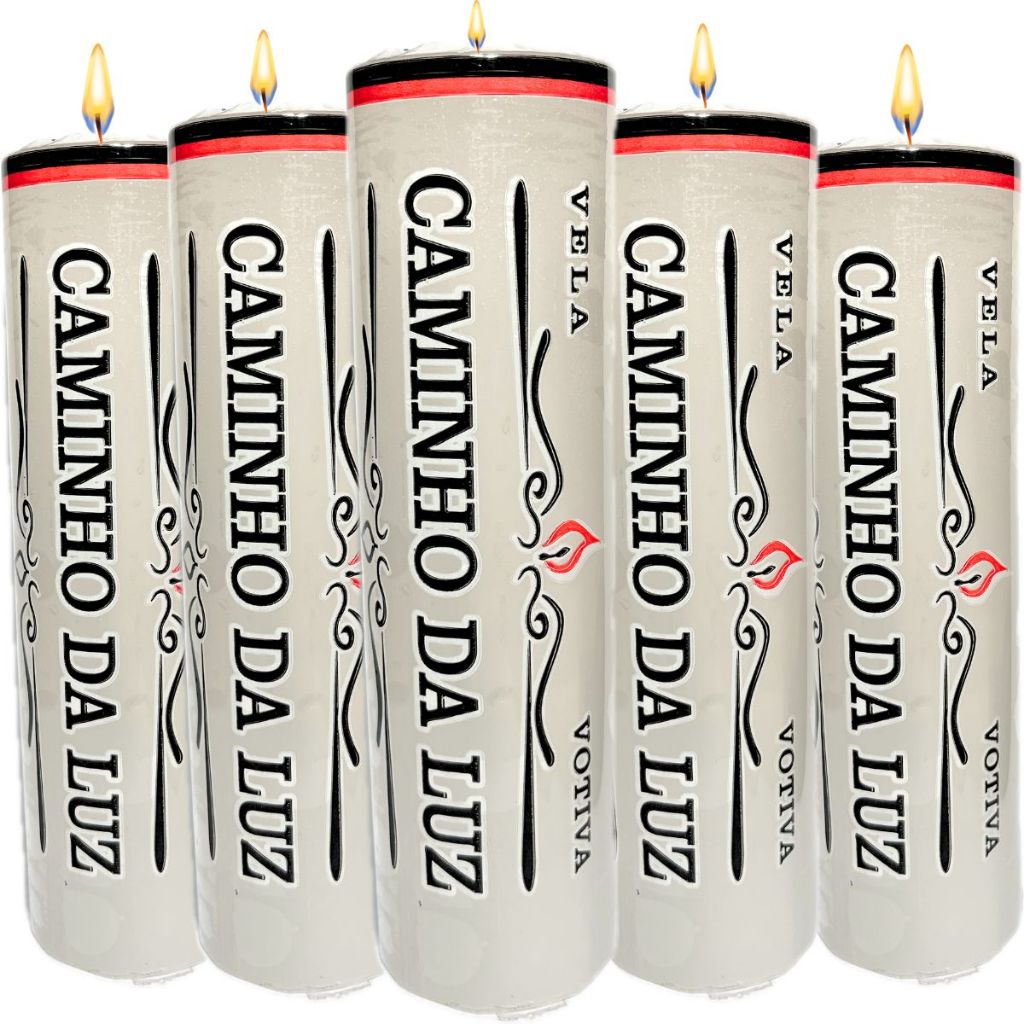 10 Velas Votivas 7 Dias 200 Gramas Branca Parafina Pura Anjo da Guarda em Oferta na Shopee