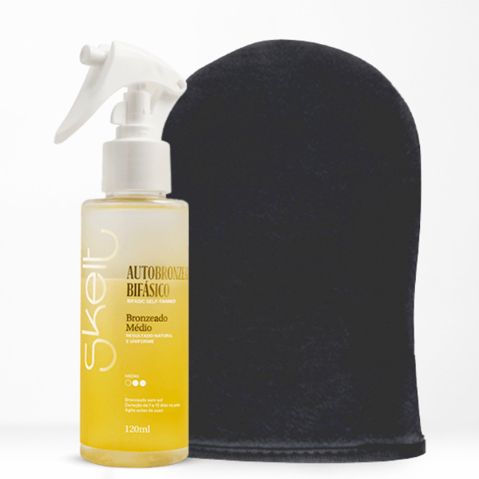 Kit Expert - Autobronzeador Bifásico + Luva - Skelt em Oferta na Shopee
