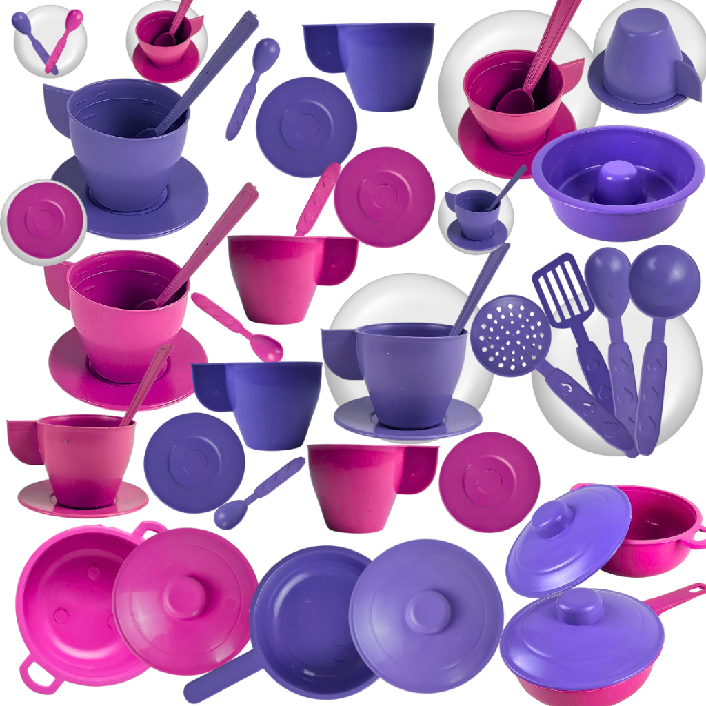 Kit Cozinha Brinquedo Infantil Panelinhas Xícaras Colherzinha Faz de Conta Menina em Oferta na Shopee