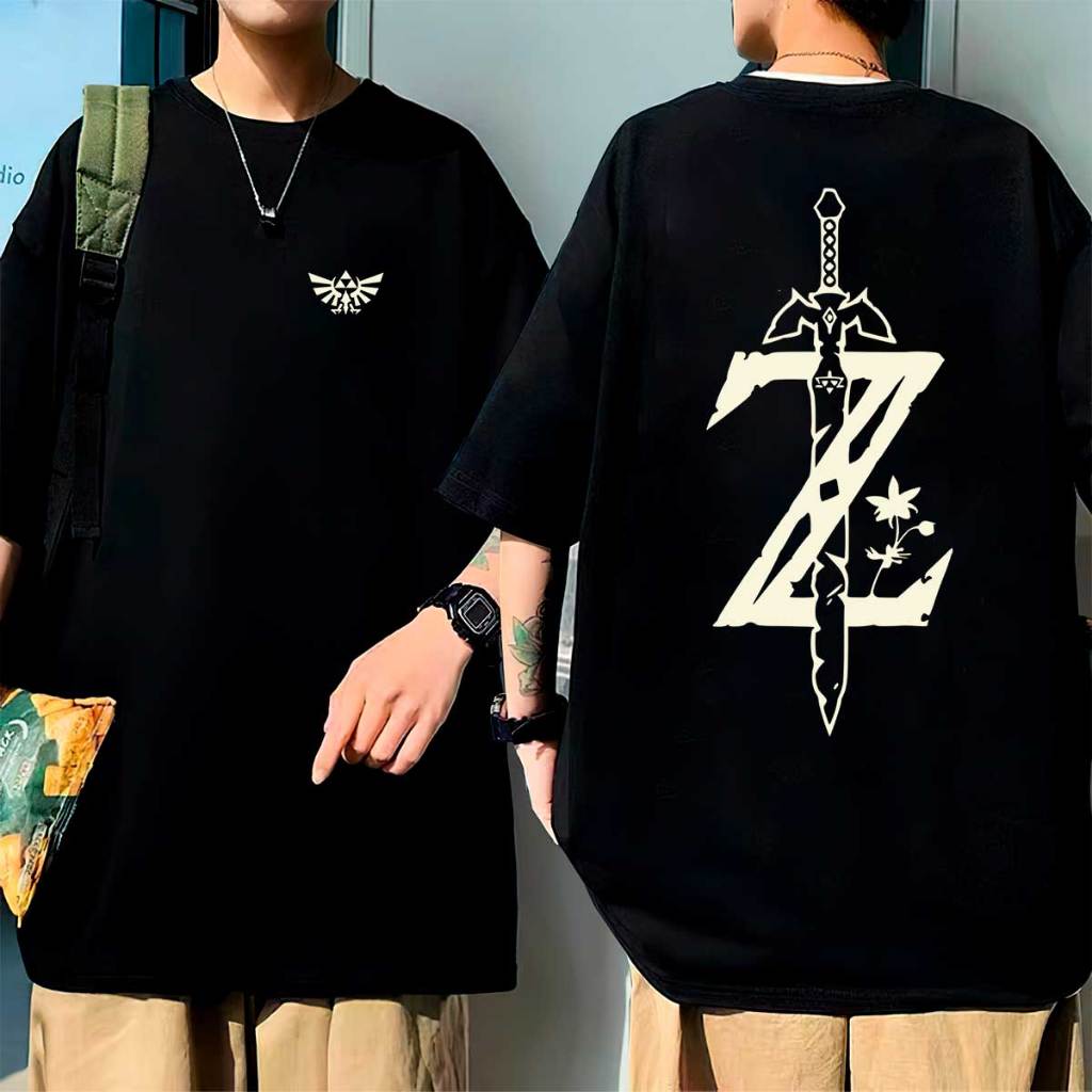 Camiseta Oversized Games Anime Jogo Geek Nintendo Japonês Link Camisa Unissex 100% Algodão