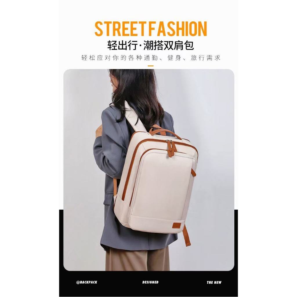 Mochila Masculina para Viagens de Curta Distância, Bolsa de Computador para Negócios, Expansível, Multifuncional, Grande