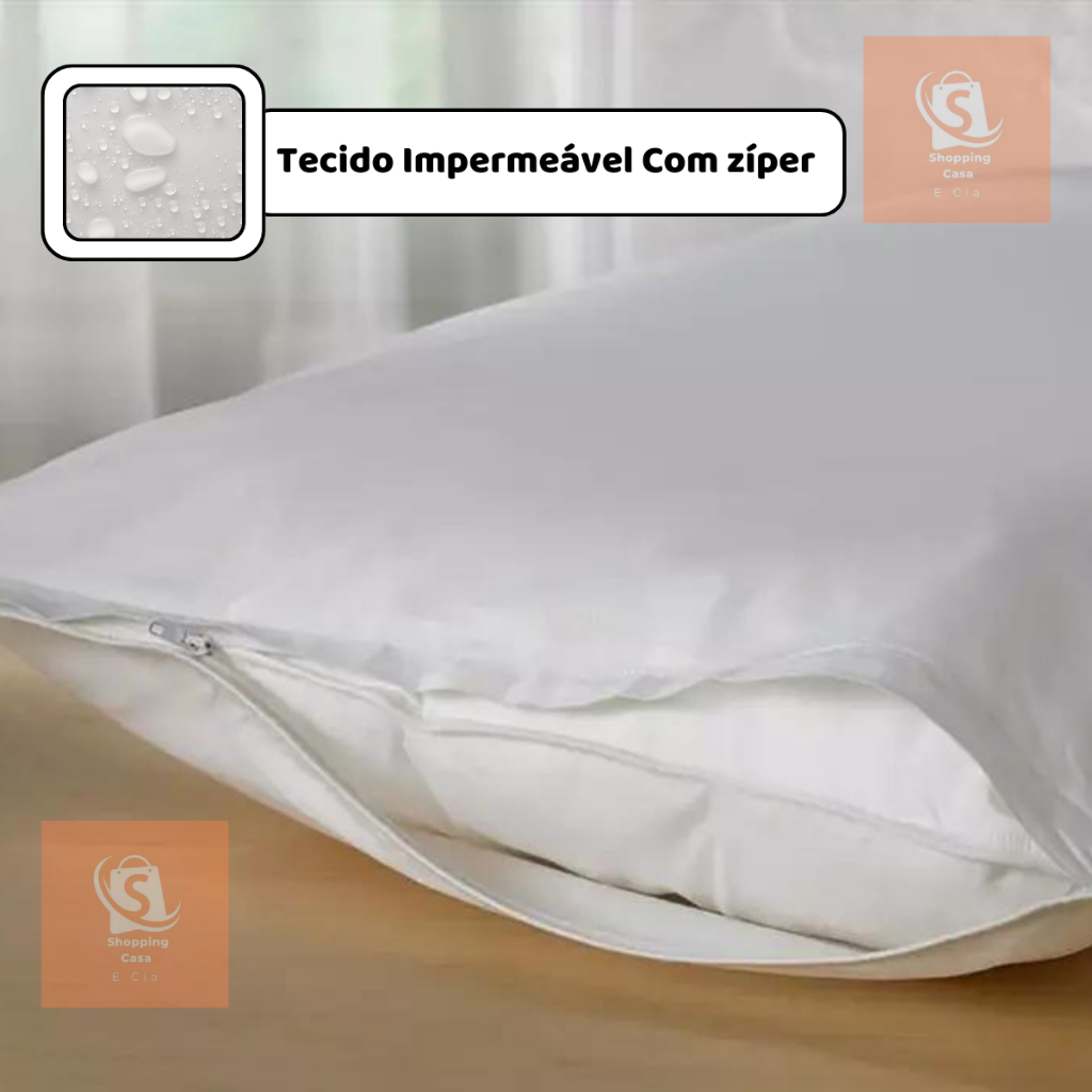 Fronha Impermeável Avulsa Branca | Anti-Líquidos Anti-Ácaro Capa 70x50 em Oferta na Shopee