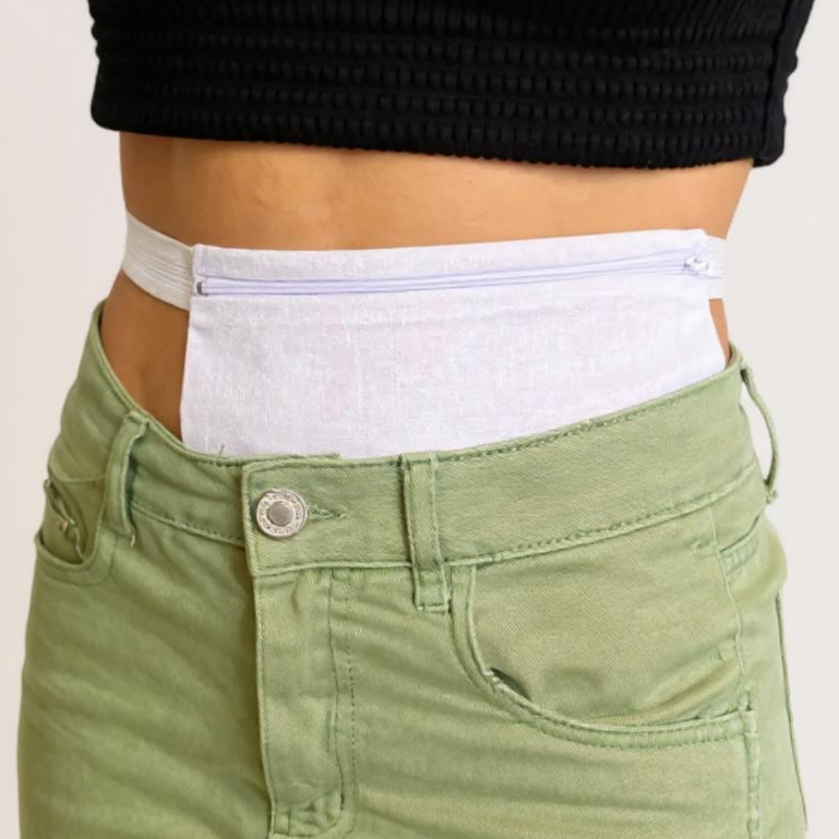 Imagem Pochete Doleira de Viagem Antifurto Porta Dinheiro, Passaporte e Documentos