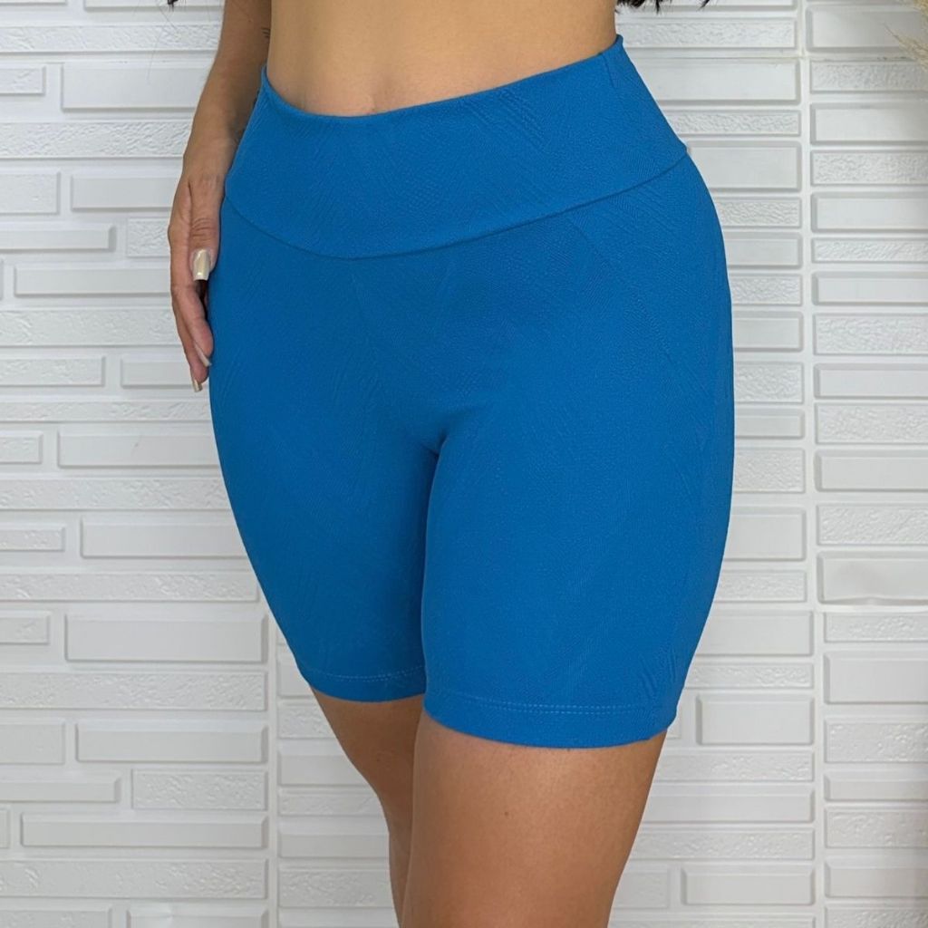 Bermuda Short Treino Jacquard Sem Transparencia Fitness Feminina Academia Conforto Compressão