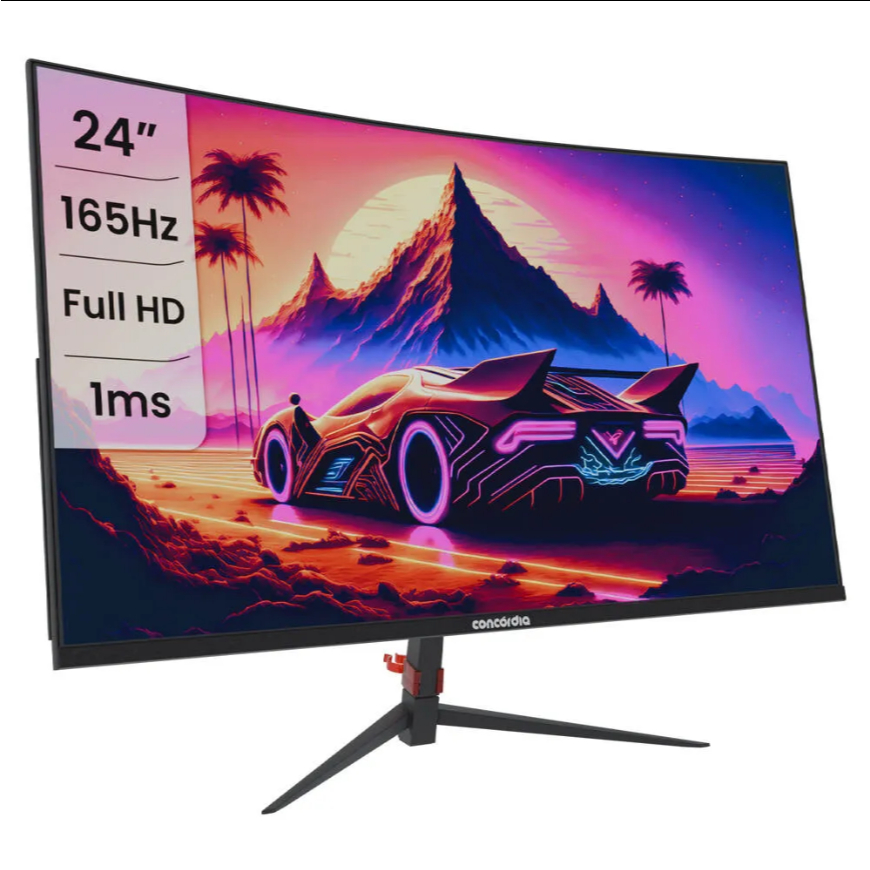 Monitor Concórdia Gamer Curvo CZ238F 24" 165hz LED Full HD HDMI DP USB SRGB 99% Freesync Premium em Oferta na Shopee