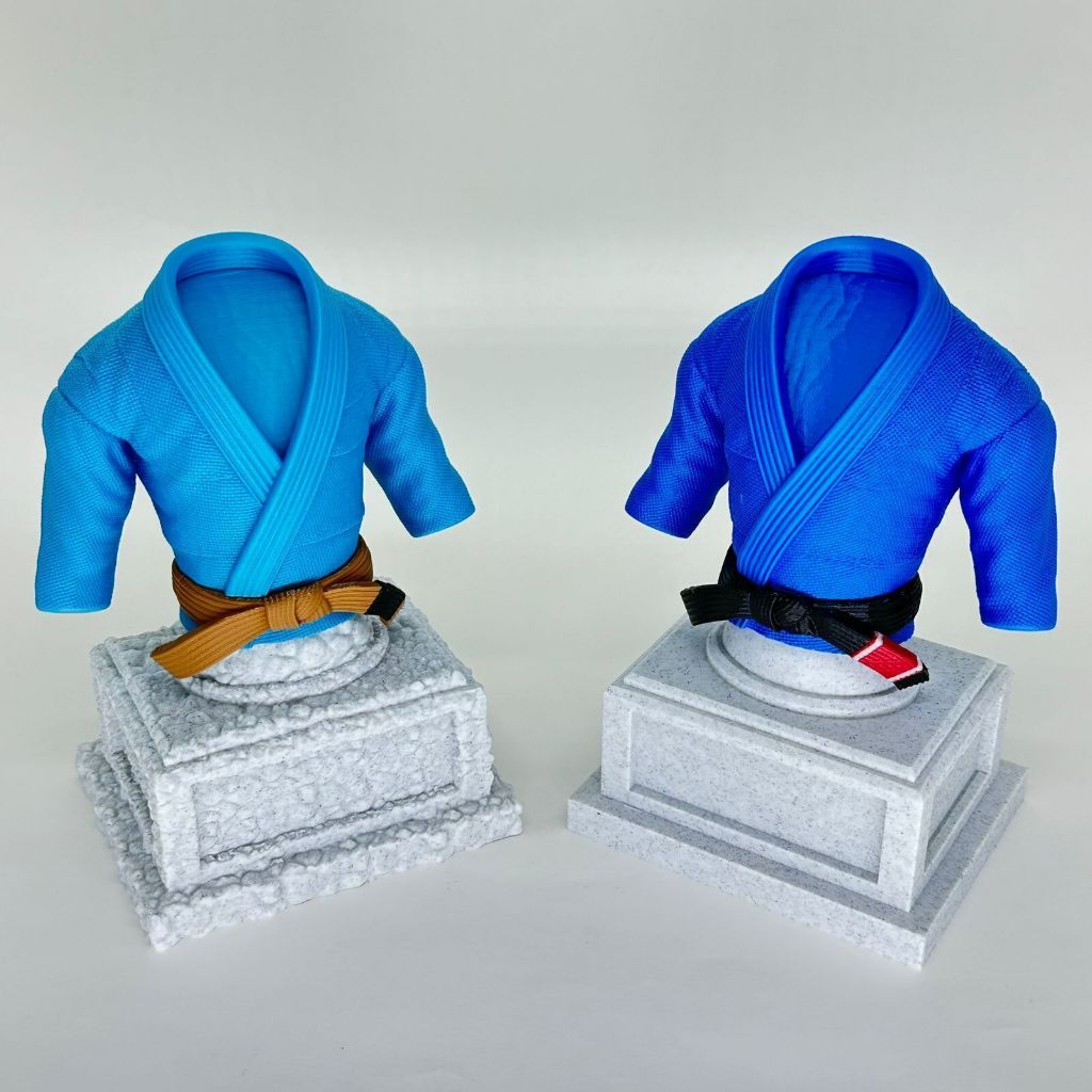 Troféu Kimono Jiu-Jitsu Personalizado tamanho12c | Faixa branca azul,roxa,Preta ou Marrom | Presente para Atletas e Prof
