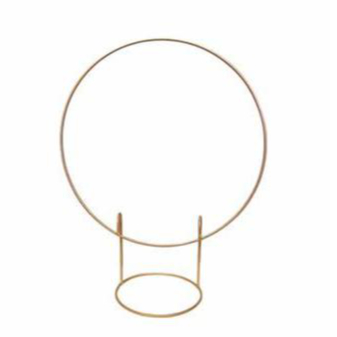 Mini Arco de Mesa Redondo Em Ferro Dourado 50cm Para Decoração Enfeites de Festa de Aniversário