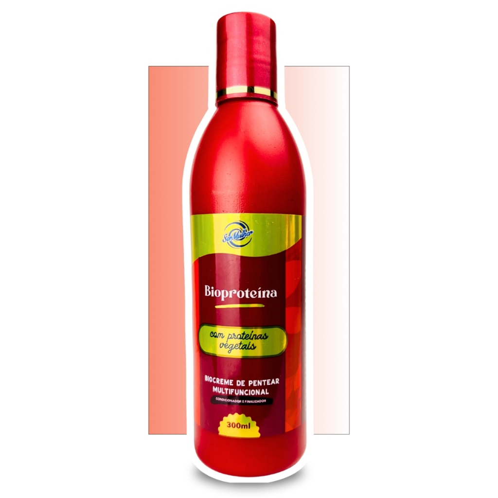 Creme de Pentear Condicionador Para Cabelo Bio Fibra e Orgânicos Ser Mulher Biocreme 300ml