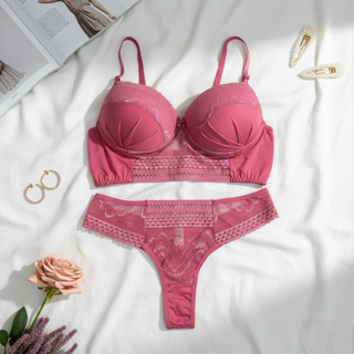 Conjunto De Renda Lingerie Sexy Sutiã Com Bojo Calcinha Microfibra Sutian BELA em Oferta na Shopee