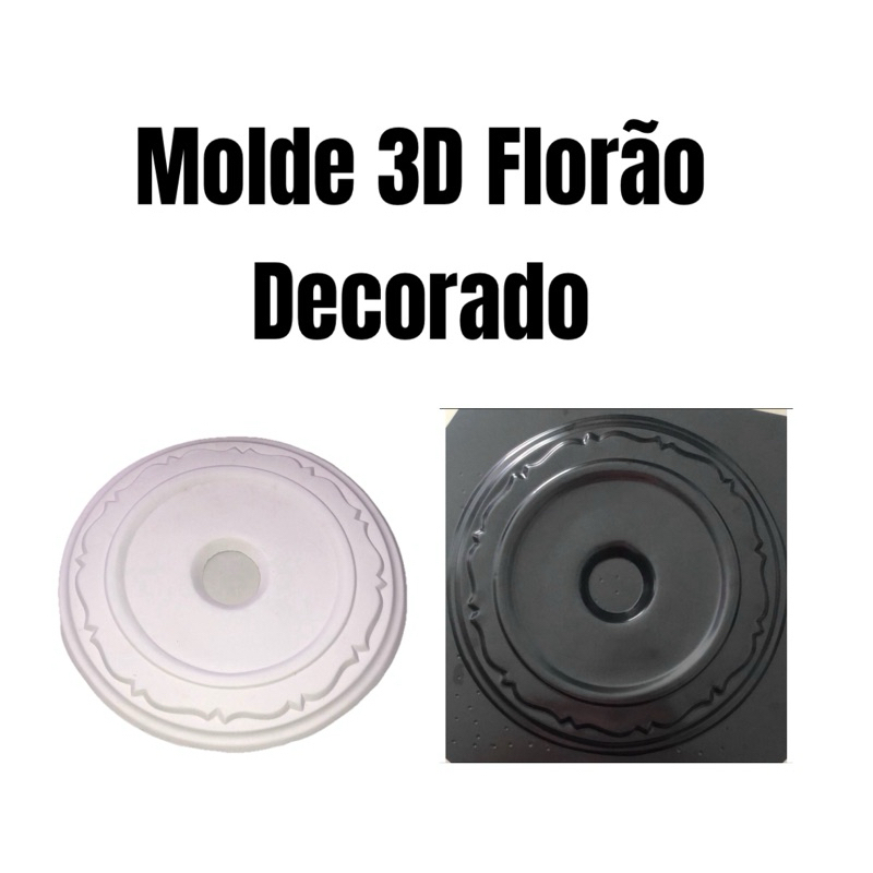 Forma/molde em Abs 3D - Florão 36cm