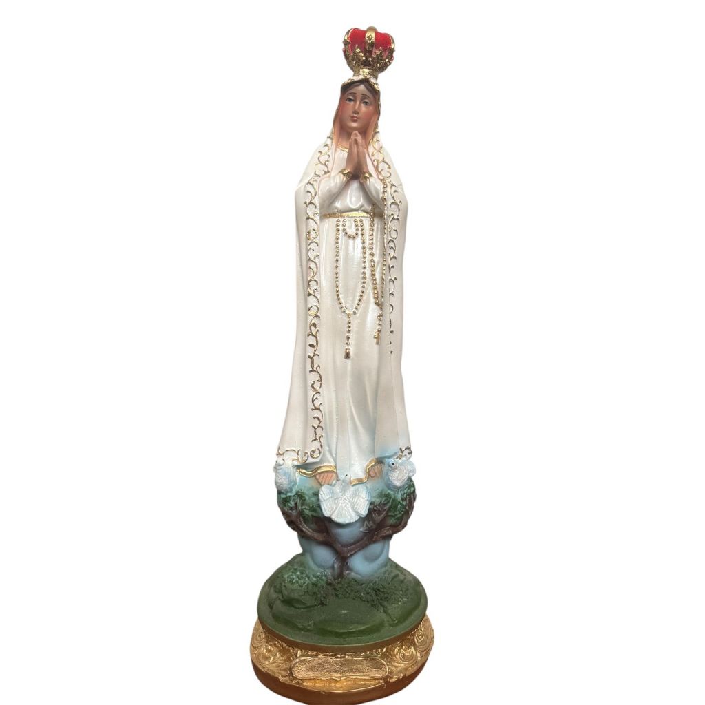 Imagem de Nossa Senhora de Fatima em 40cm e 30cm imagem grande pintada com tinta automotiva resistente ao debotamento