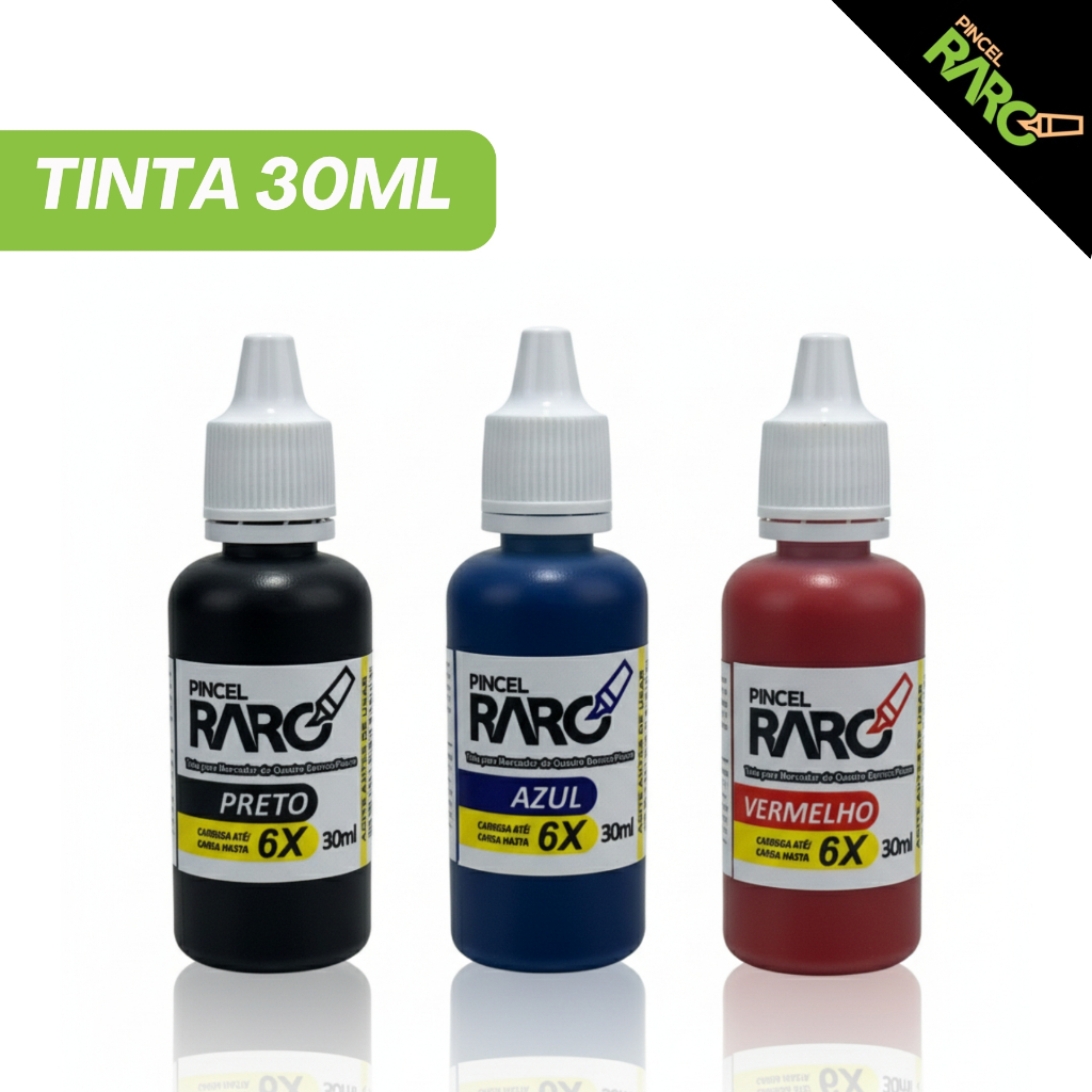 Kit 3 Tintas para Marcador de Quadro Branco 30ml Cores Vivas Rende Muito e Não Mancha em Oferta na Shopee
