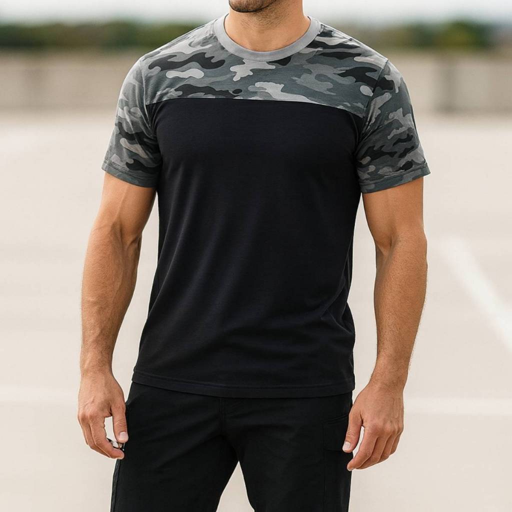 Camiseta Camuflada Tática Patrulha Segurança Choque Vigilante Direita Conservador Quartel