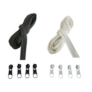 Kit Zíper N° 5 com Cursores - 10 Metros + 25 Cursores | Preto ou Branco em Oferta na Shopee