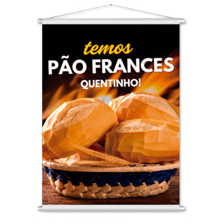 Banner Lona Personalizado Temos Pao Frances 80X60cm em Oferta na Shopee