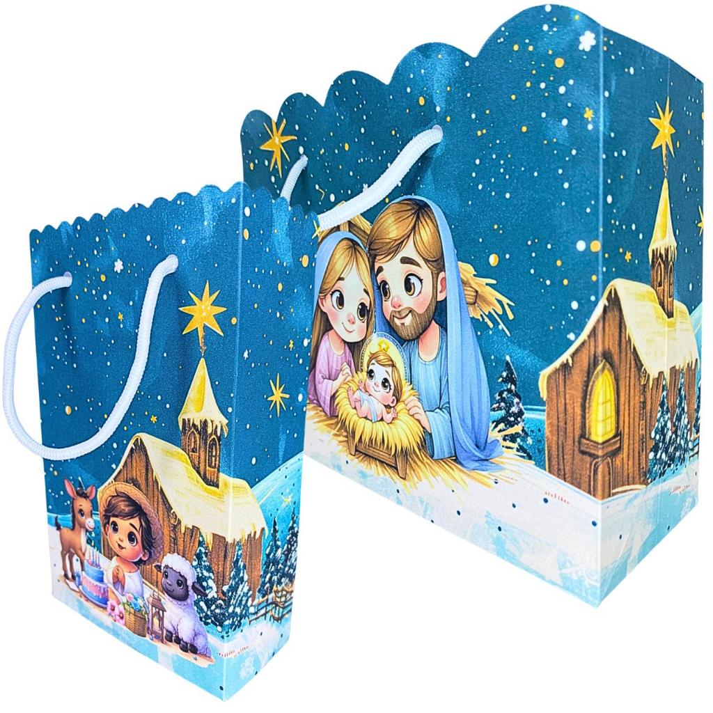 Sacolinha Personalizada Natal Sacolinhas para Lembrancinha de Aniversário Feliz Natal Cristão Sacolas Bolsa Envio Rapido