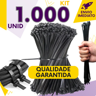 Kit 1000 ou 500 un - Abraçadeiras de Nylon c/ UV Cinta Plástica Fita Hellermann Versátil Multiuso em Oferta na Shopee