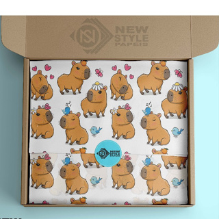 Papel De Seda Premium 35x50 cm CAPIVARA, CAPYBARA em Oferta na Shopee