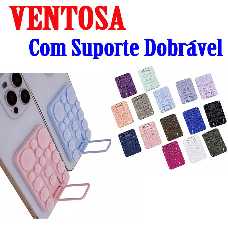 Suporte de Celular Invisível Dobrável com Ventosa Forte – Universal / Várias Cores em Oferta na Shopee