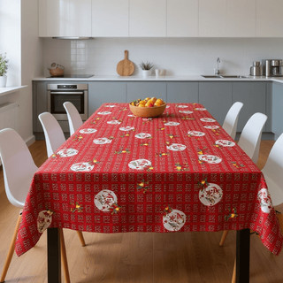 Toalha de Mesa Natal Térmica Plástico Impermeável Para Mesa 6 Cadeiras 4 Cadeiras 8 e 10 Cadeiras