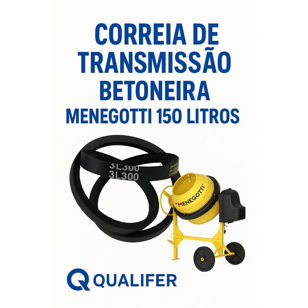 CORREIA DE REPOSIÇÃO PARA BETONEIRA MENEGOTTI 150 LITROS
