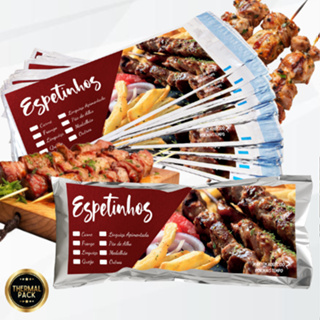 Embalagens/ sacos / saquinhos Termicos Para Delivery De Espetinho 100 Unidades em Oferta na Shopee