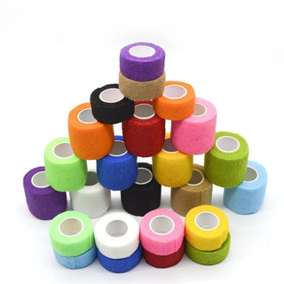 Kit/24 Bandagem Elástica 2,5cm/5cm X 5M Pet Unhas Auto-aderente Esportes Protegida Profissional