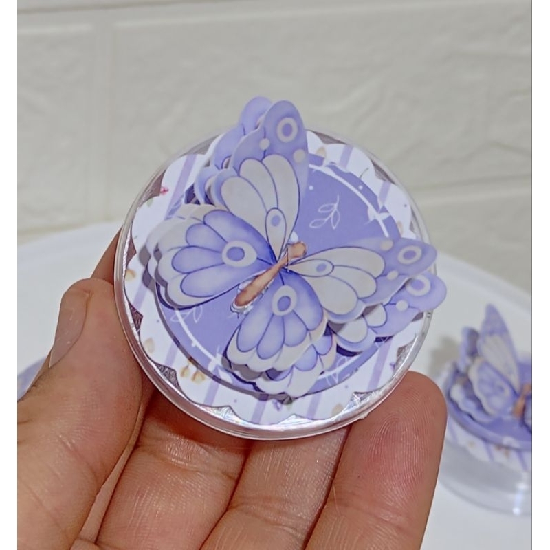 Aplique 3d borboleta lilás  latinha - personalizados festa /lembrancinha borboleta/decoração festa infantil