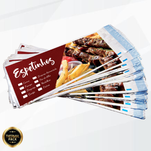 Embalagens/ sacos / saquinhos Termicos Para Delivery De Espetinho 1000 Unidades