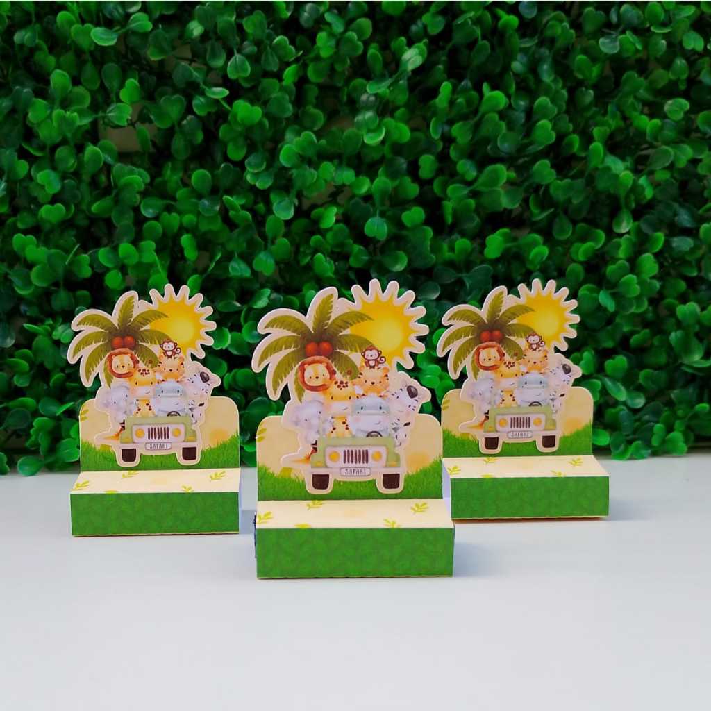 Porta Bis Duplo Safari Baby Festa Infantil | Lembrancinha Personalizada | Kit  Pegue e Monte