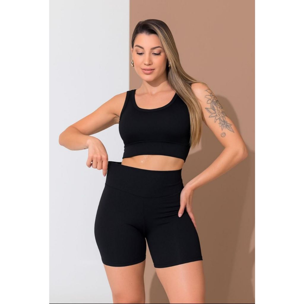 Short Suplex Legging Ciclista Espotivo Cintura Alta academia Fitnes