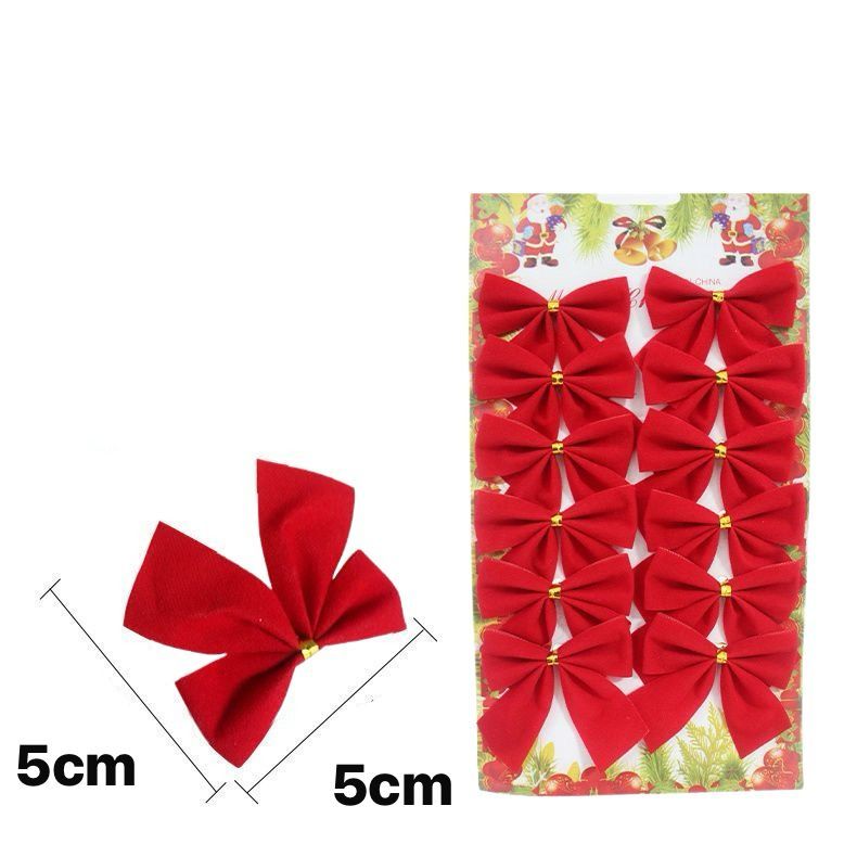 Kit 12/24/36 Laços Vermelho 5cm Enfeite Natal Premium 5cm