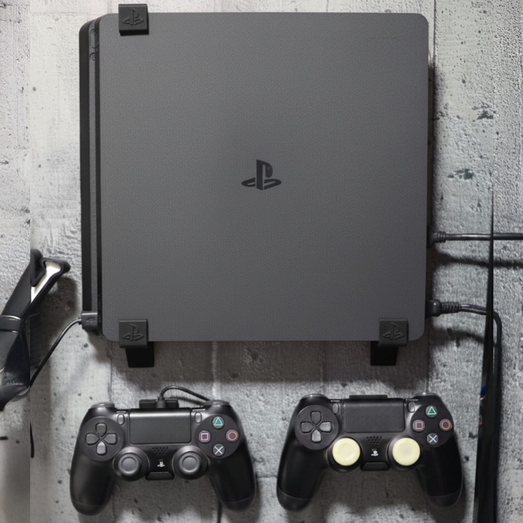 Suporte de Parede para Console Video Game PS4 Slim 2 Suportes Para Controles Dual Playstaion