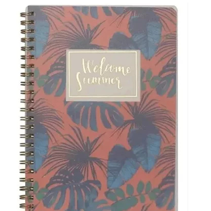 Caderno A5 Pautado Capa Dura com Estojo Bee Unique Modelo For You Floral Preto e Cinza Coleção Time Lapse