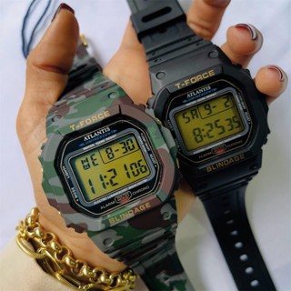 Relógio Atlantis 7305A Grande Sports Blindage T-force Militar Mergulho Preto Luminoso em Oferta na Shopee