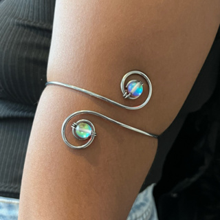 Bracelete/Pulseira Aço inoxidável Esfera Murano em Oferta na Shopee