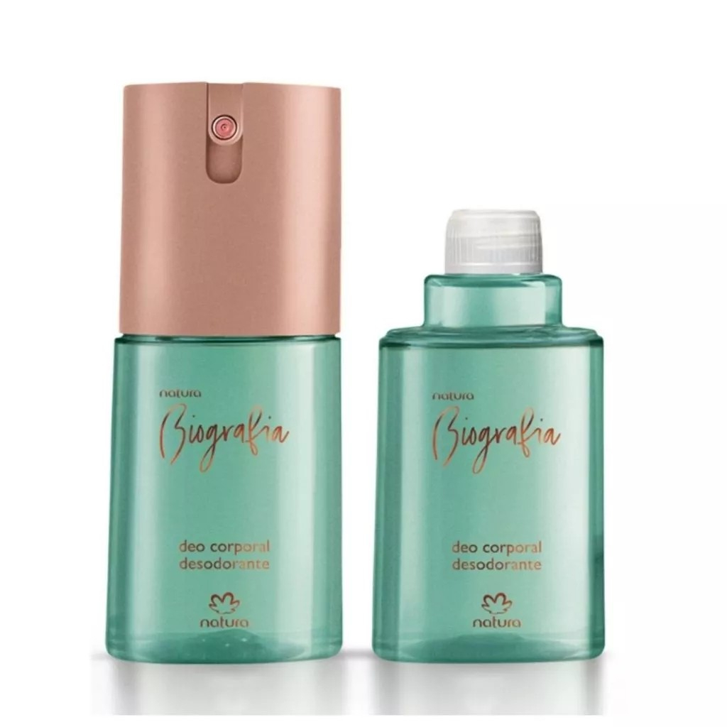 Biografia Feminino Desodorante Corporal e Refil 100 ml Kit Natura presente de Natal