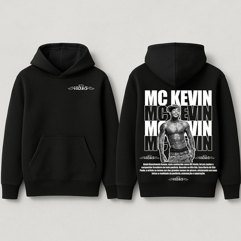 Blusa Moletom Mc Kevin Esquece Biografia Eterno Funk Fã Homenagem Frases Estampado 313