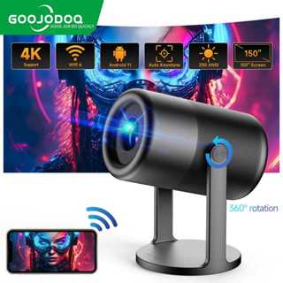 GOOJODOQ Mini Projetor para Telefone 4K Ultra HD 1080P Tela de Laptop Android ios Bluetooth Netflix WiFi em Oferta na Shopee
