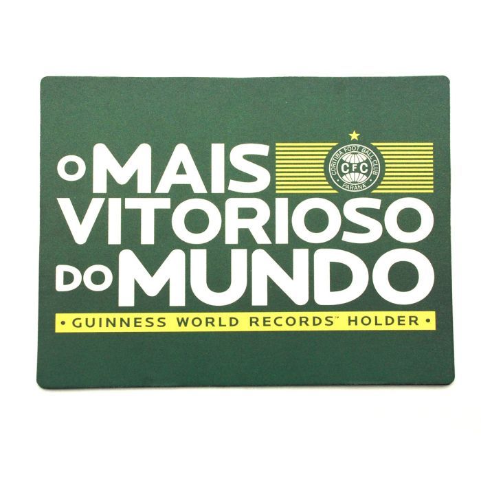 MOUSE PAD CORITIBA O MAIS VITORIOSO DO MUNDO GUINNESS BOOK OFICIAL DO CLUBE