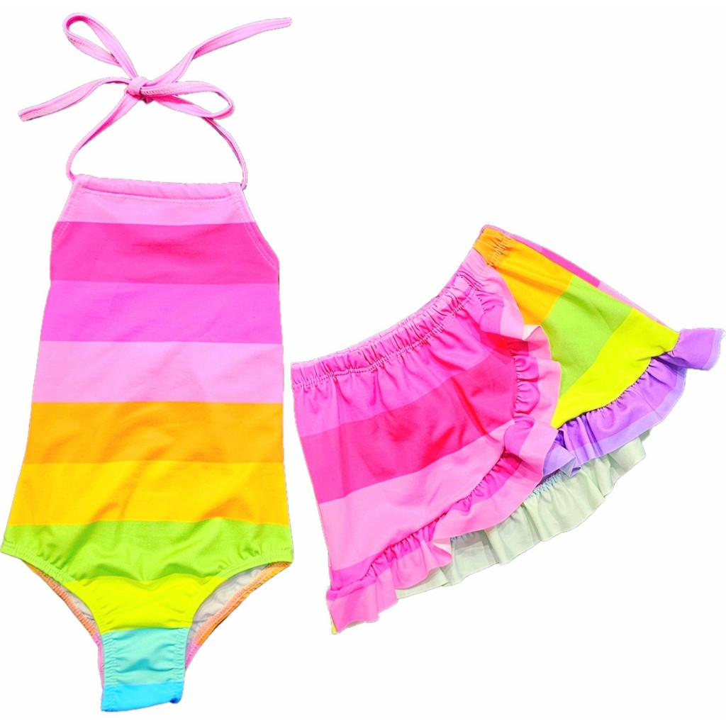 Maiô Infantil Body Saida Praia Saia Menina Natação Piscina Verão Biquini em Oferta na Shopee