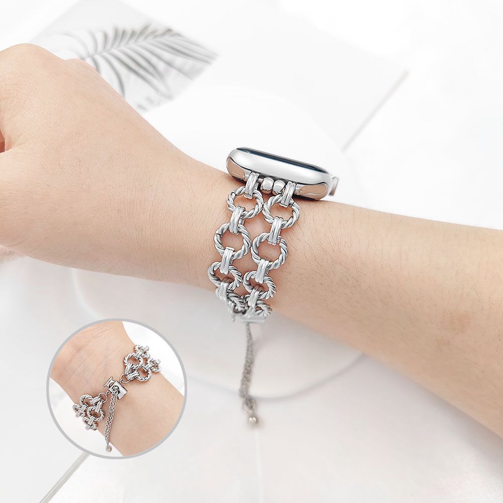 Pulseiras metal colar para relogio inteligentte 46mm/44mm/45mm/42mm/41mm/40mm/38mm