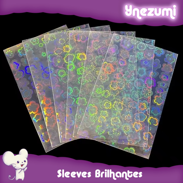 Porta Cartas Photocard Sleeves 10Uni Foil Brilhantes Pokémom 65x90mm/Kpop Foto Instantânea 61x91