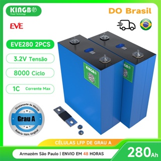 Kingbo Power 2PCS EVE280Ah 3.2V Lifepo4 Bateria Grau A para Off-grid Solar Energia em Oferta na Shopee