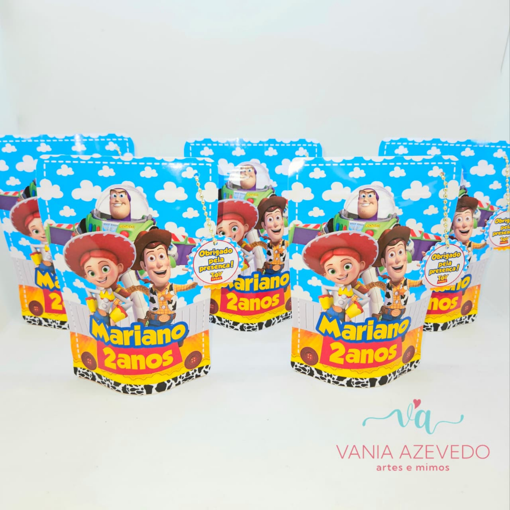 Saquinhos Metalizado Zip Lock 10x15cm Toy Story Personalizados I Lembrancinhas I Festas I Caixinhas I Aniversário