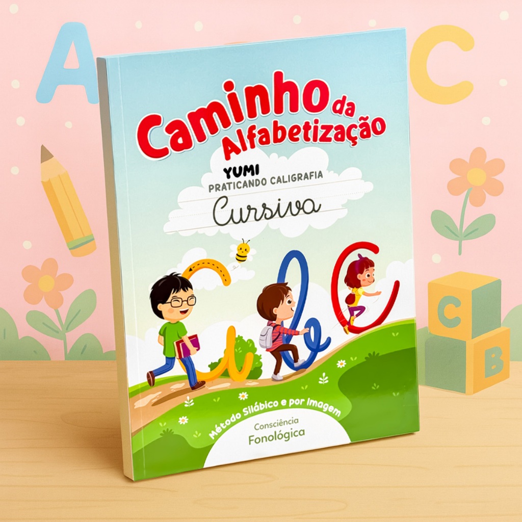 Livro Cartilha Caminhos Da Alfabetização Caligrafia Letra Cursiva Exercícios Atividades em Oferta na Shopee