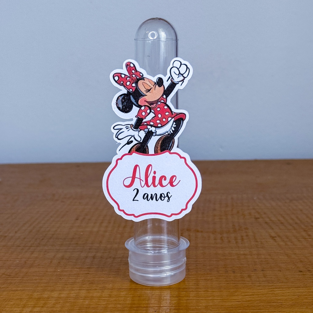 30 Apliques para Tubete MINNIE VERMELHA - Festa infantil - Lembrancinhas personalizadas