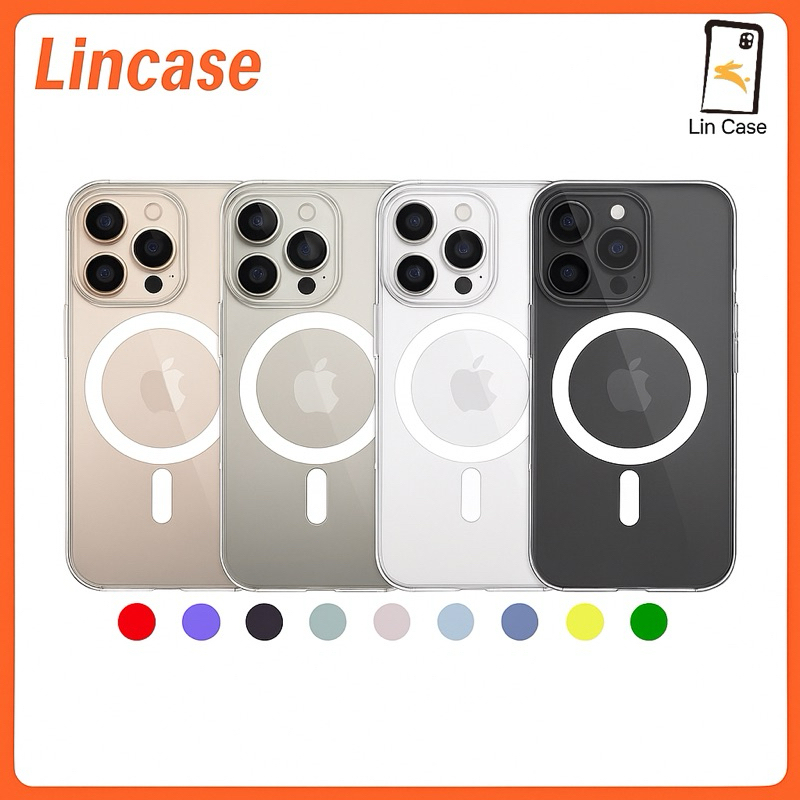 Capa magsafe Transparente MagnéticaTPU Para IPhone 7/8 plus XR 11/12/13/14/15/16/17Pro Max plus