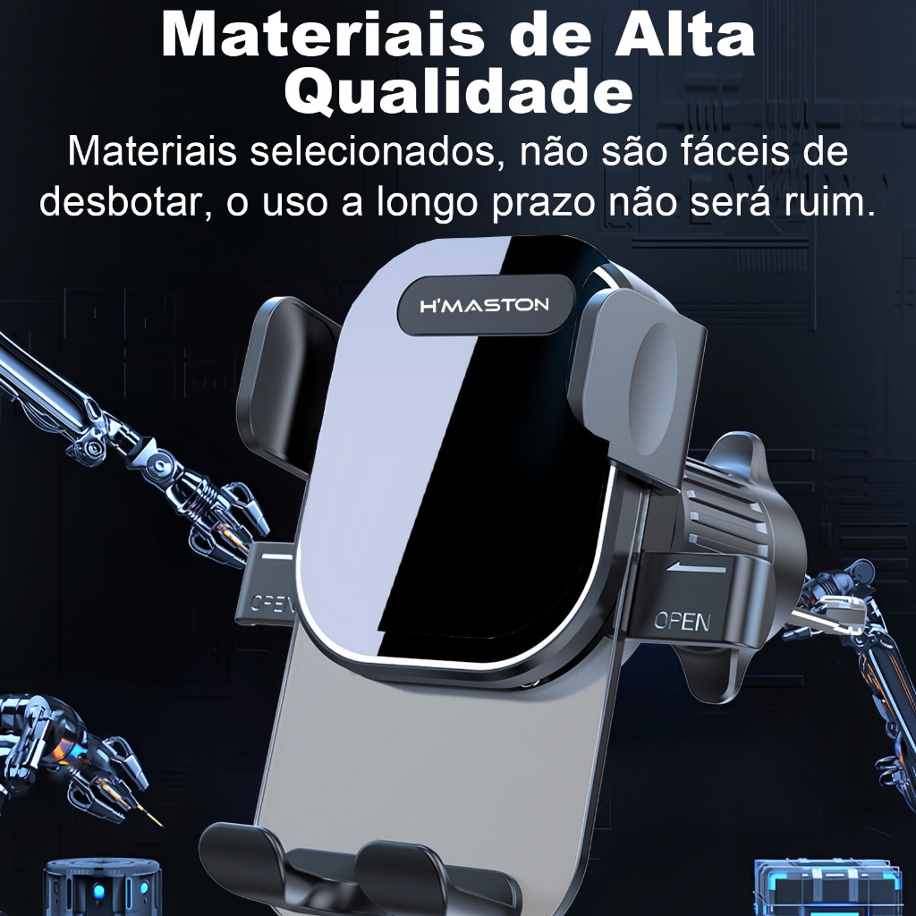 Suporte de Carro PARA PAINEL Curvo Veicular Articulado com Rotação De 360 Graus Universal para Carro H'MASTON VENTOSA