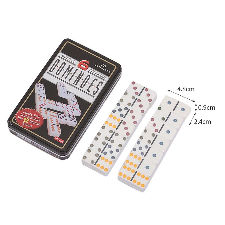 ‌Domino Profissional Premium - Maleta com 28 Pedras Grandes (10mm) Fácil Jogar